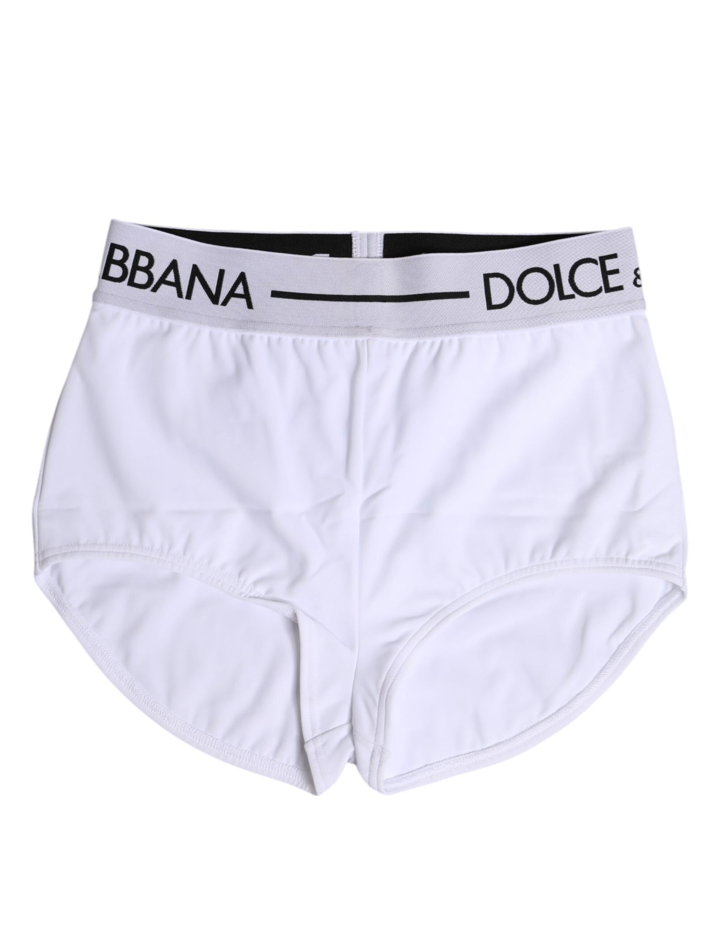 Dolce & Gabbana Weißes Nylon Logo Bund Boxershorts Unterwäsche
