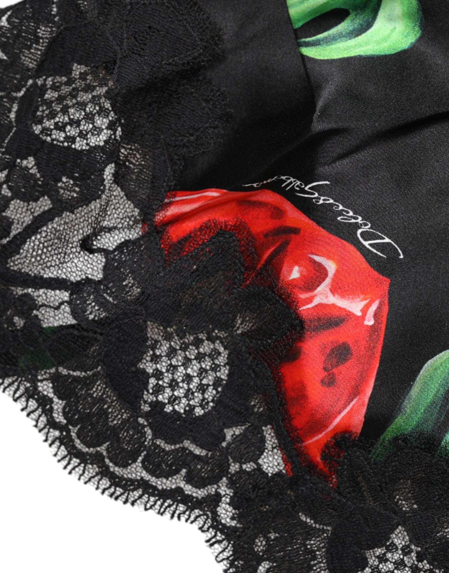 Dolce & Gabbana Multicolor Floral Silk Tank Lingerie Unterwäsche