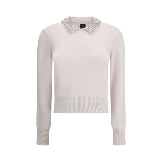 PINKO Pullover mit strassbesetztem Kragen