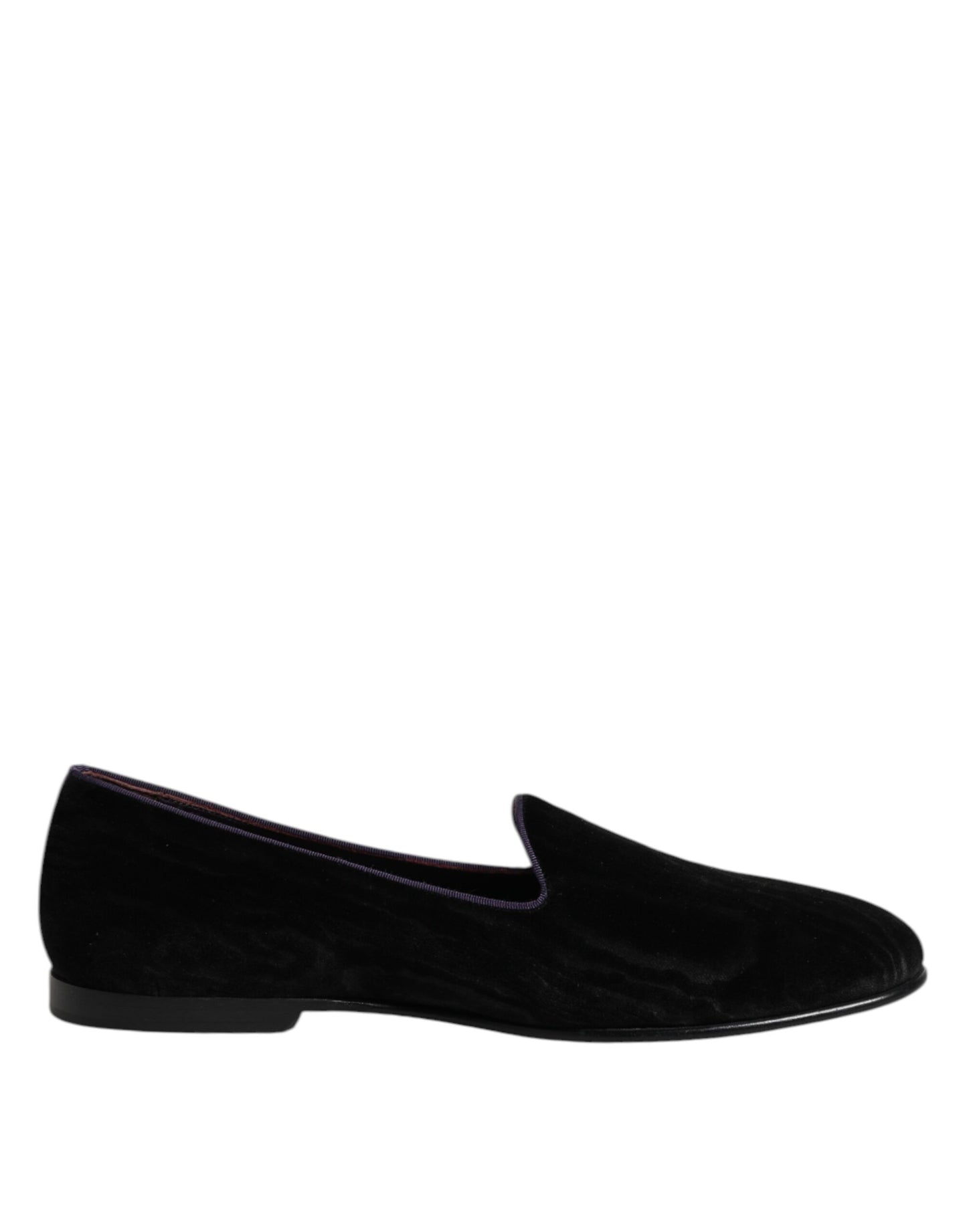 Dolce & Gabbana Schwarz DG Crown Stickerei Loafers Slip On Schuhe
