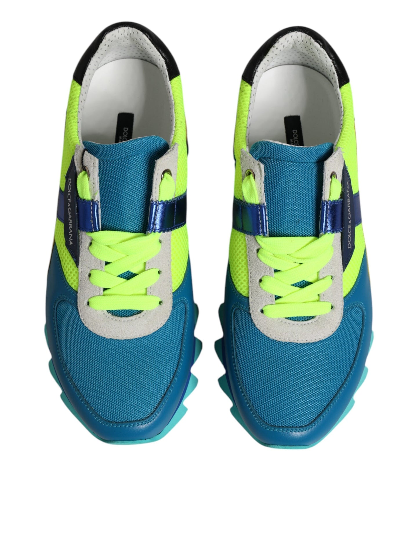 Dolce & Gabbana Multicolor Leder Low Top Männer Turnschuhe Schuhe