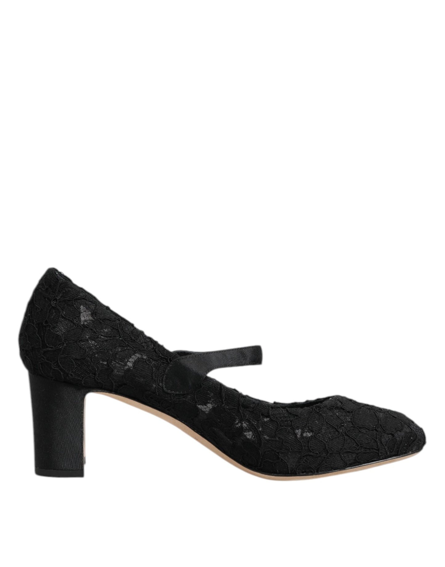 Dolce & Gabbana Schwarz Mary Jane Taormina Spitze Pumps Schuhe