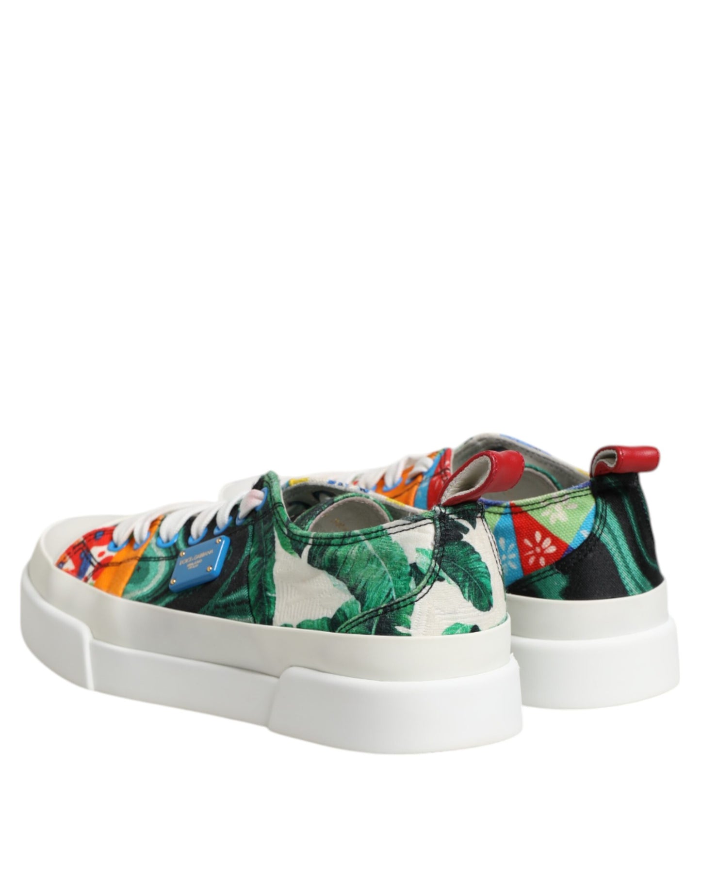 Dolce & Gabbana Multicolor Patchwork Low Top Sneakers Schuhe