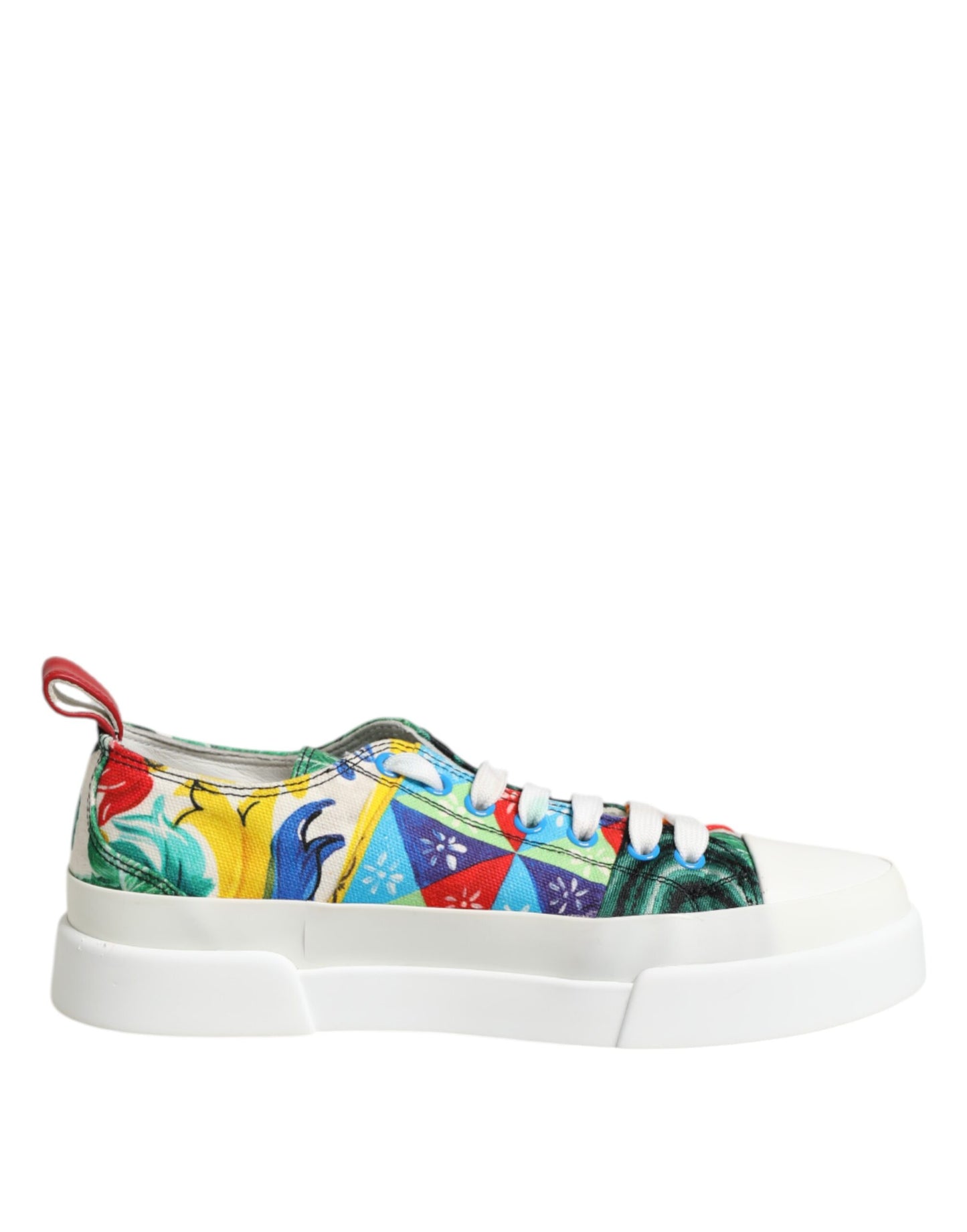 Dolce & Gabbana Multicolor Patchwork Low Top Sneakers Schuhe