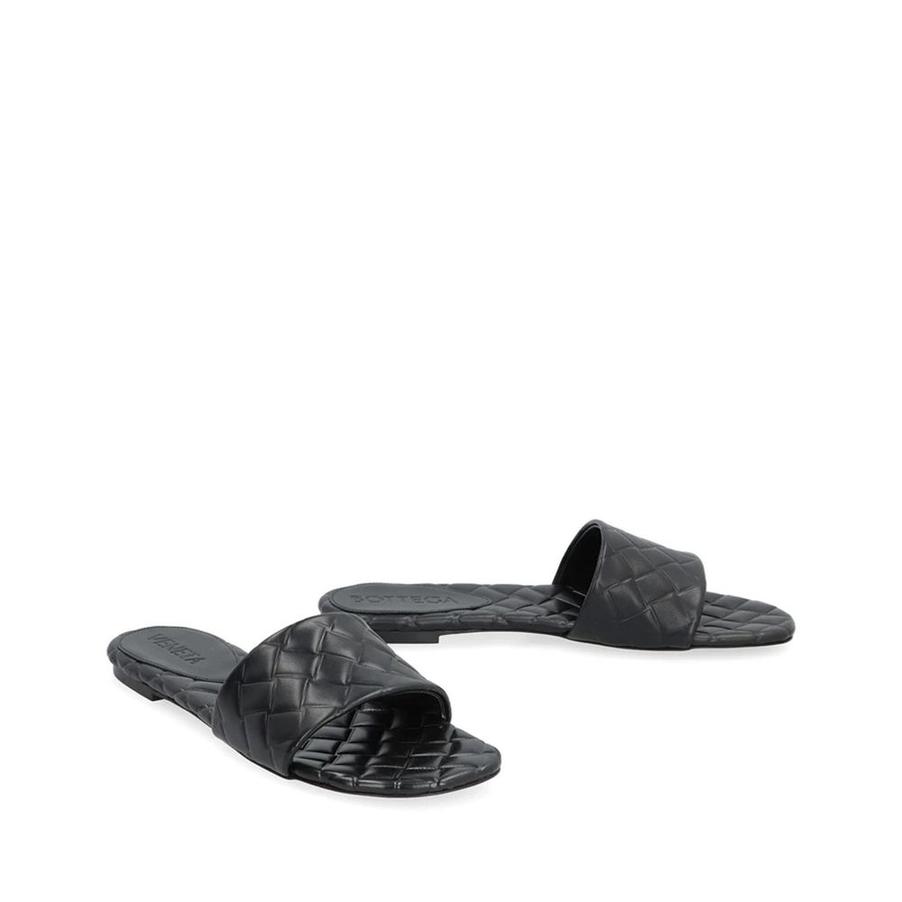 Bottega Veneta Schwarze Lammleder-Mules