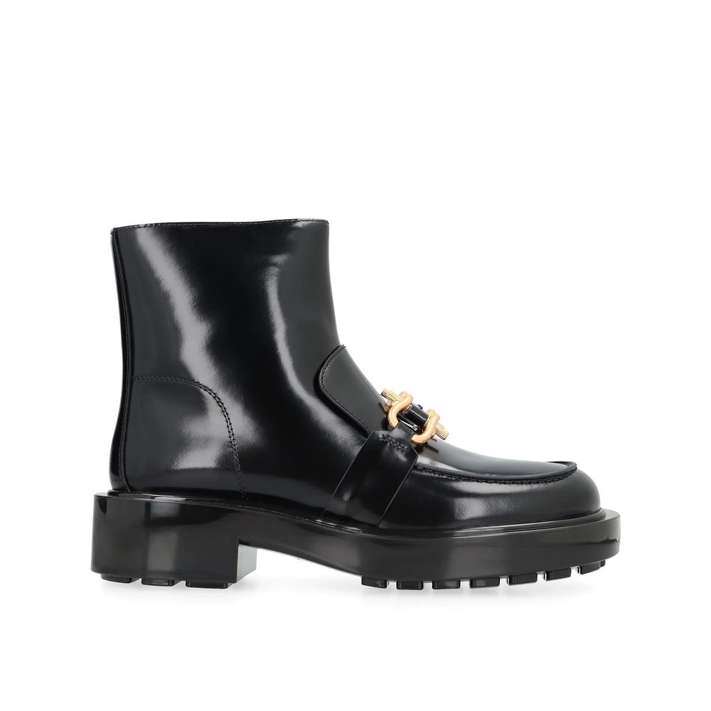 Bottega Veneta Schwarze Stiefeletten aus Kalbsleder