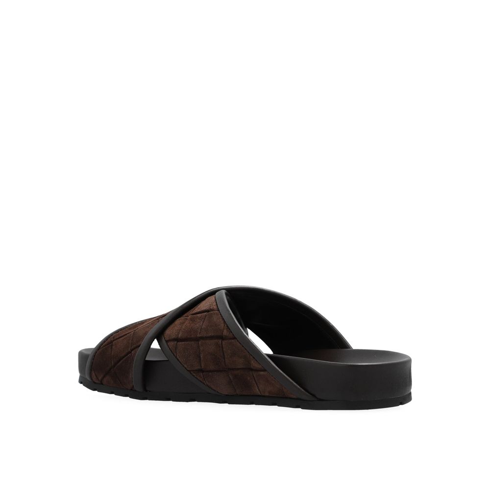 Bottega Veneta Braune Lammleder-Sandalen