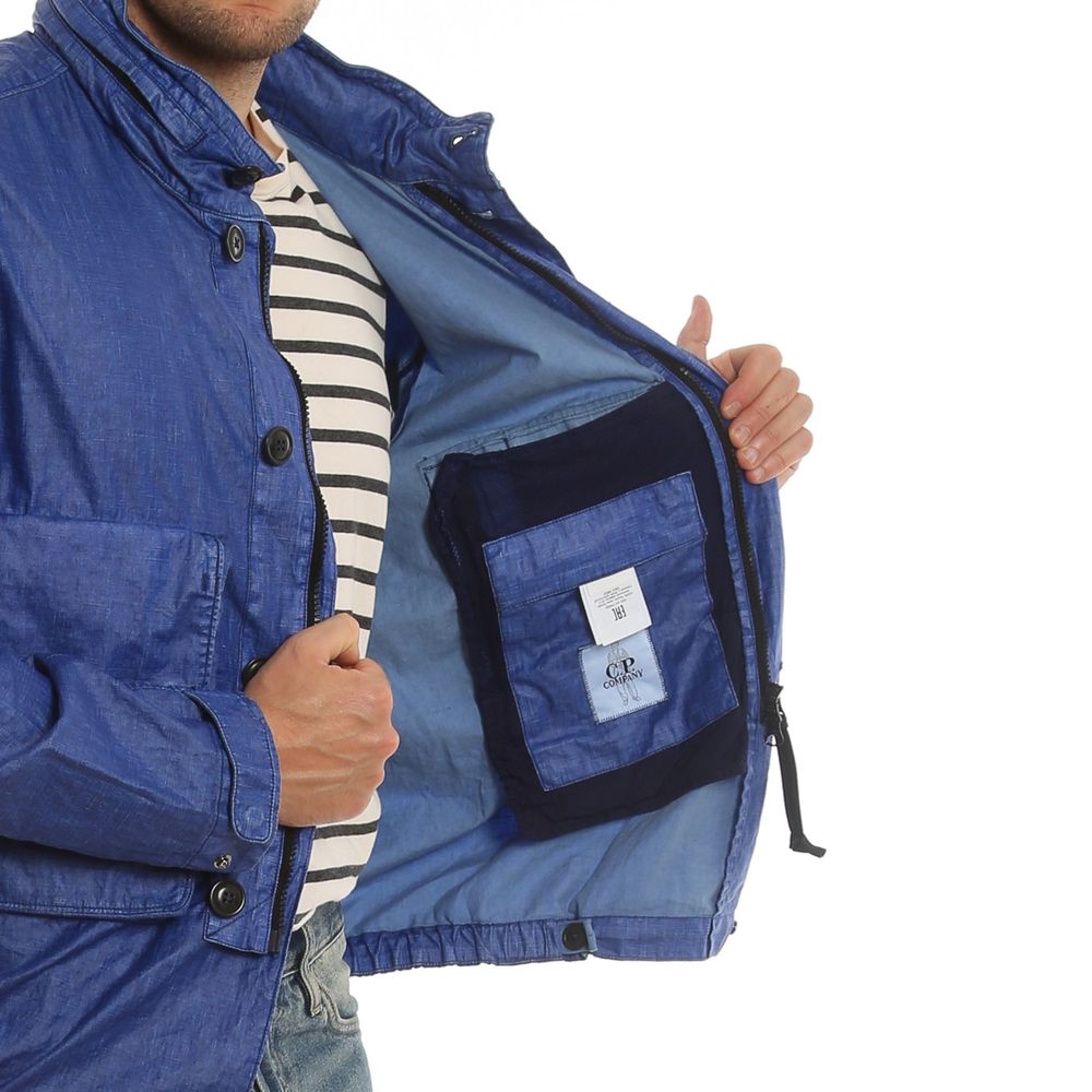 C.P. Company Leinen-Jacke in Blau
