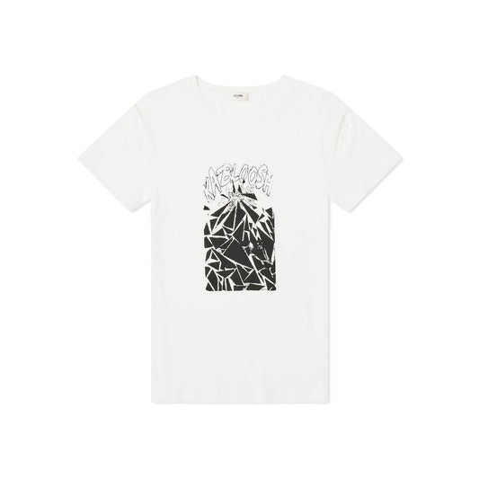Celine Bedrucktes T-Shirt aus Baumwolle