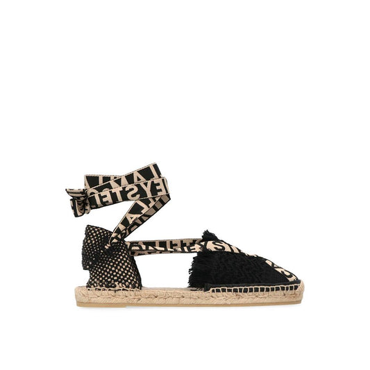 Stella McCartney Schwarze Espadrilles aus Segeltuch