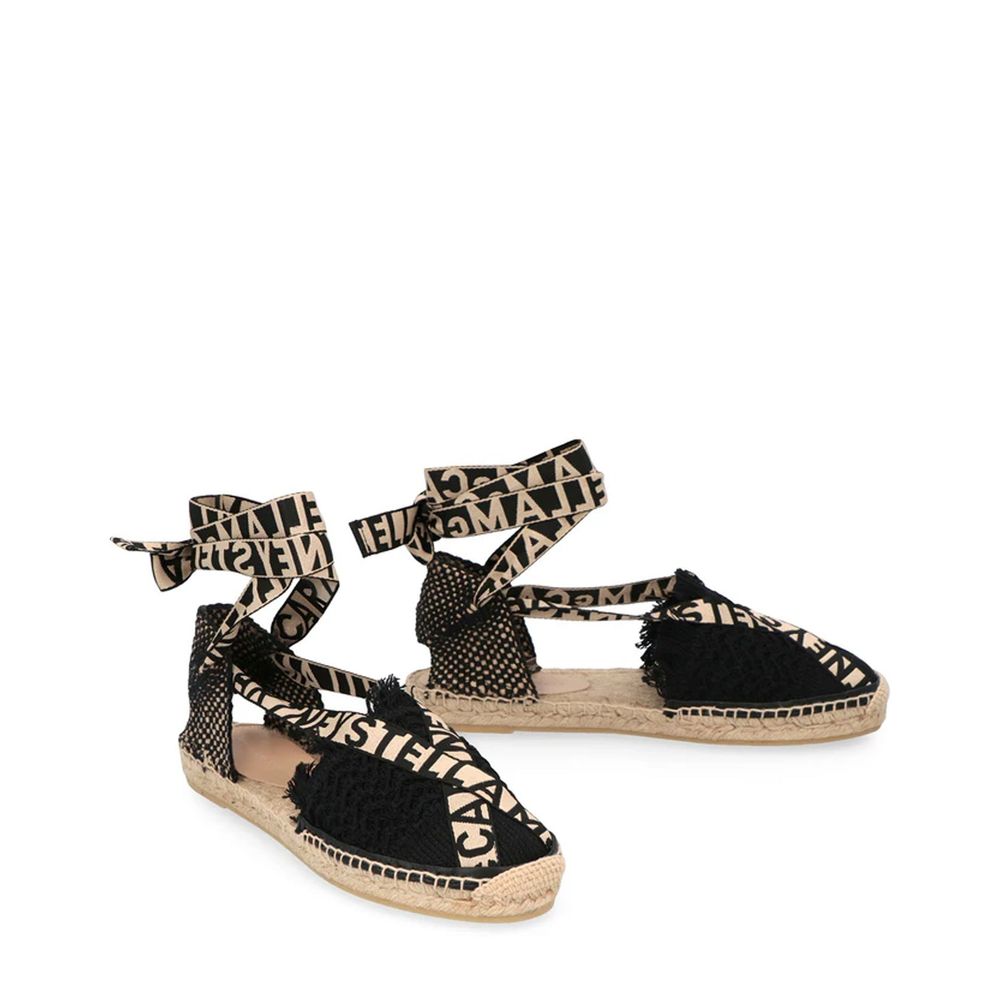 Stella McCartney Schwarze Espadrilles aus Segeltuch