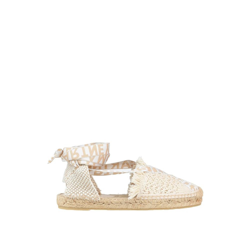 Stella McCartney Beigefarbene Espadrilles aus Segeltuch