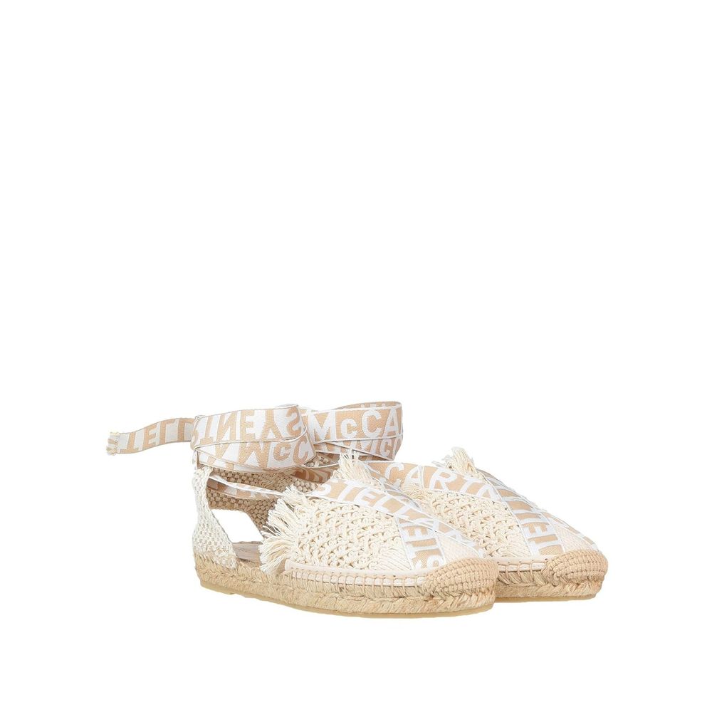 Stella McCartney Beigefarbene Espadrilles aus Segeltuch