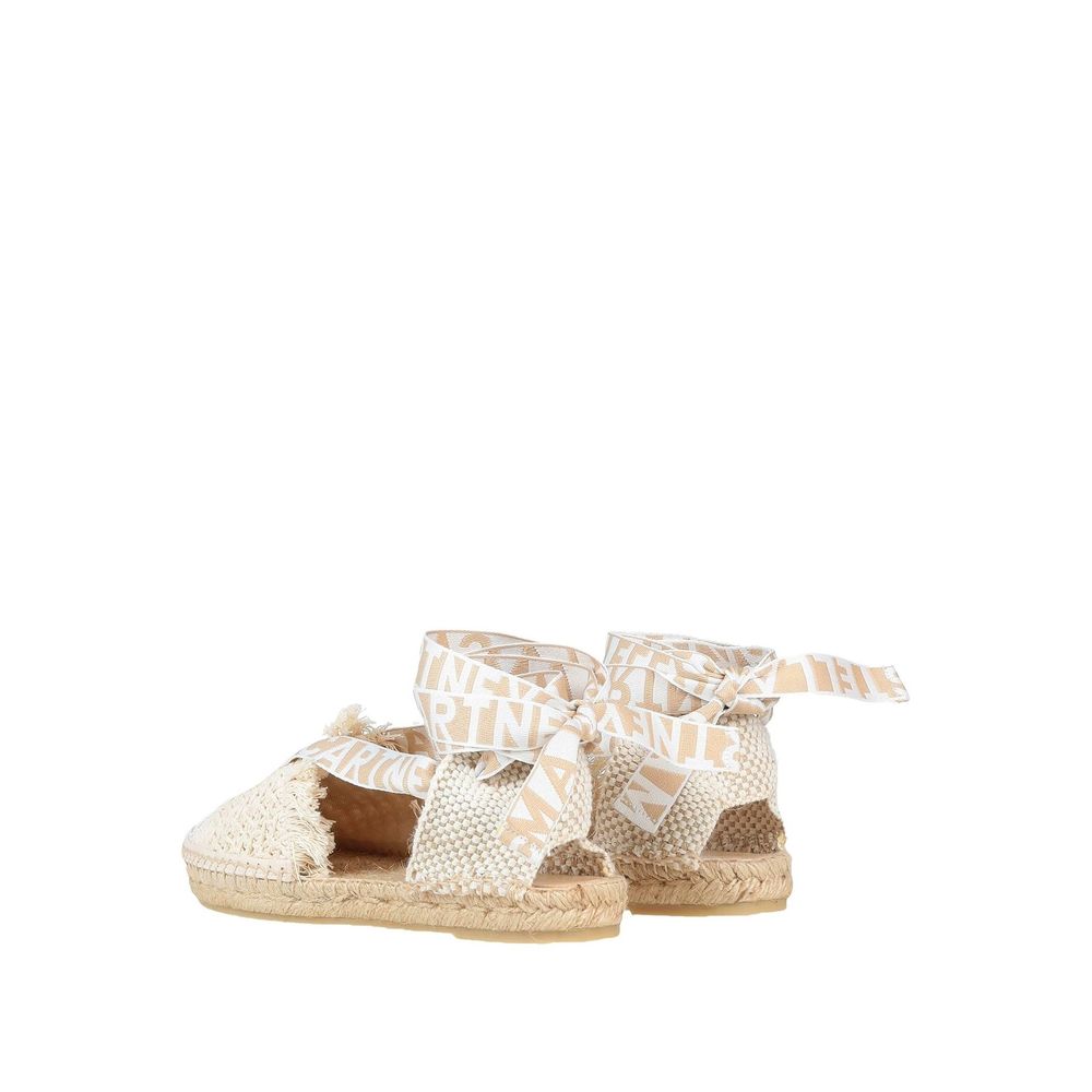 Stella McCartney Beigefarbene Espadrilles aus Segeltuch