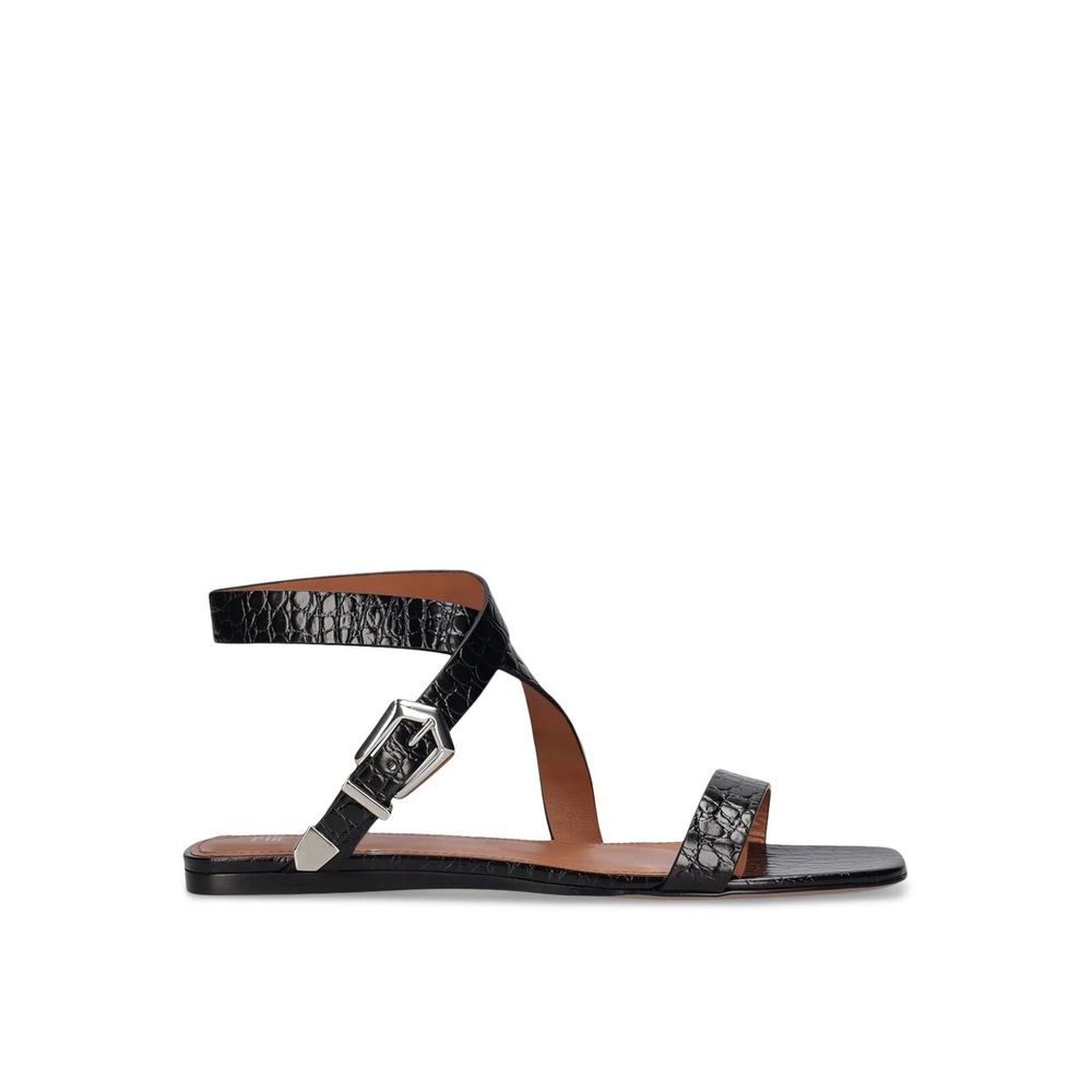 Paris Texas Schwarze Sandalen aus Kalbsleder