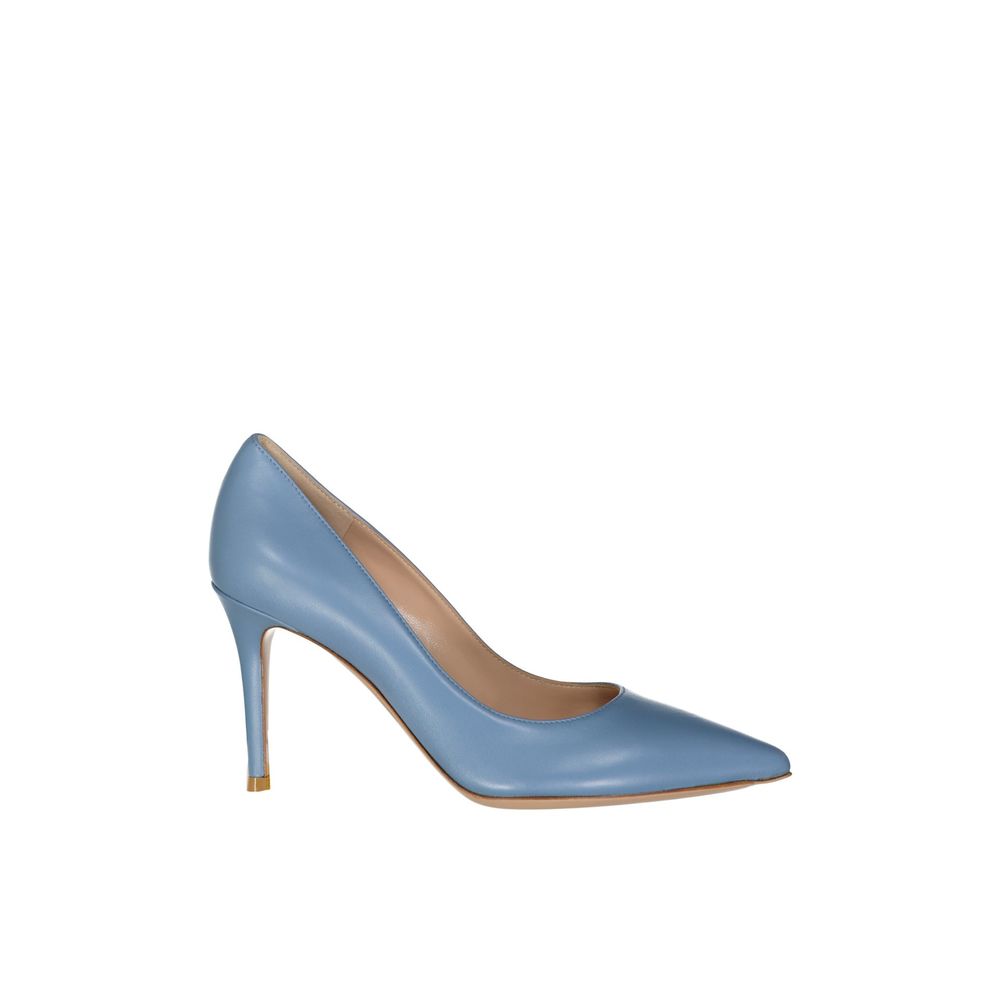 Gianvito Rossi Dunkelblaue Lederpumps mit hohem Absatz
