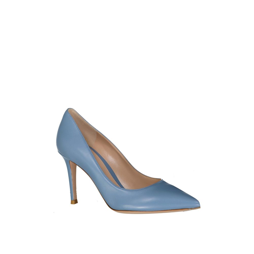 Gianvito Rossi Dunkelblaue Lederpumps mit hohem Absatz