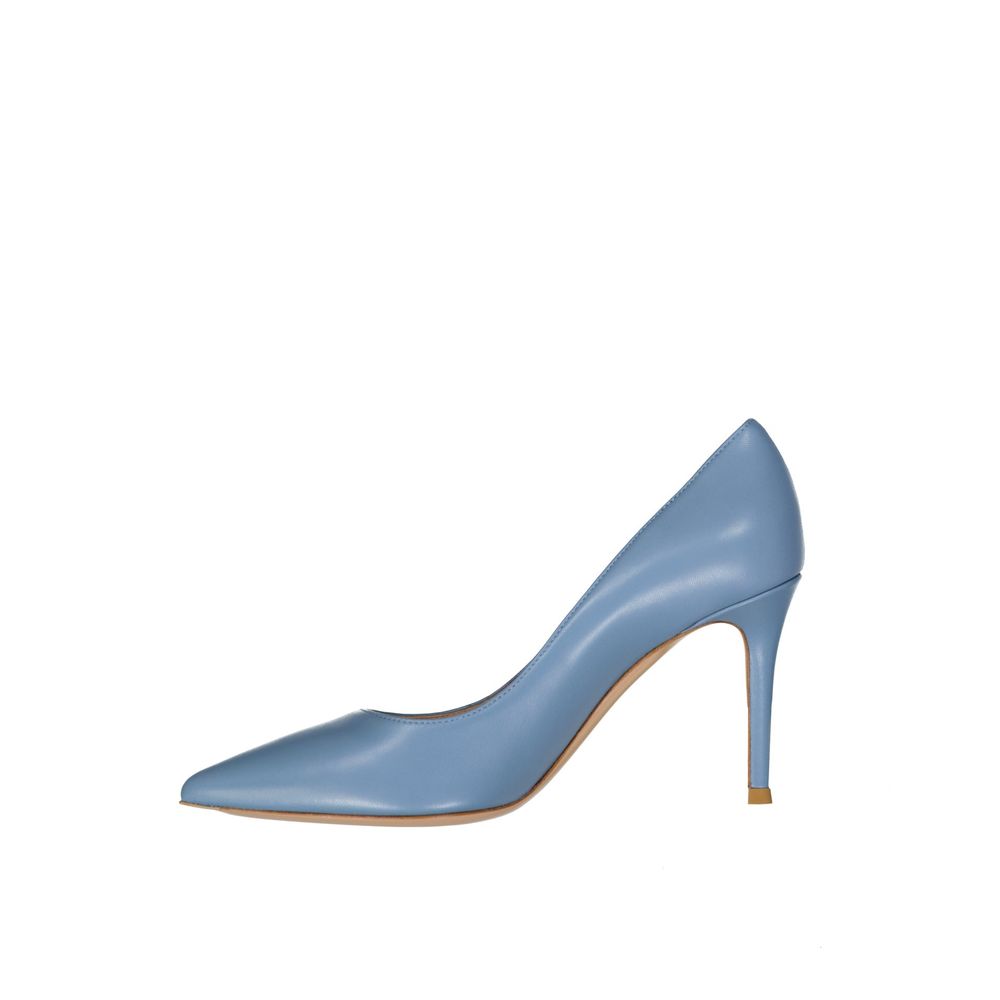 Gianvito Rossi Dunkelblaue Lederpumps mit hohem Absatz
