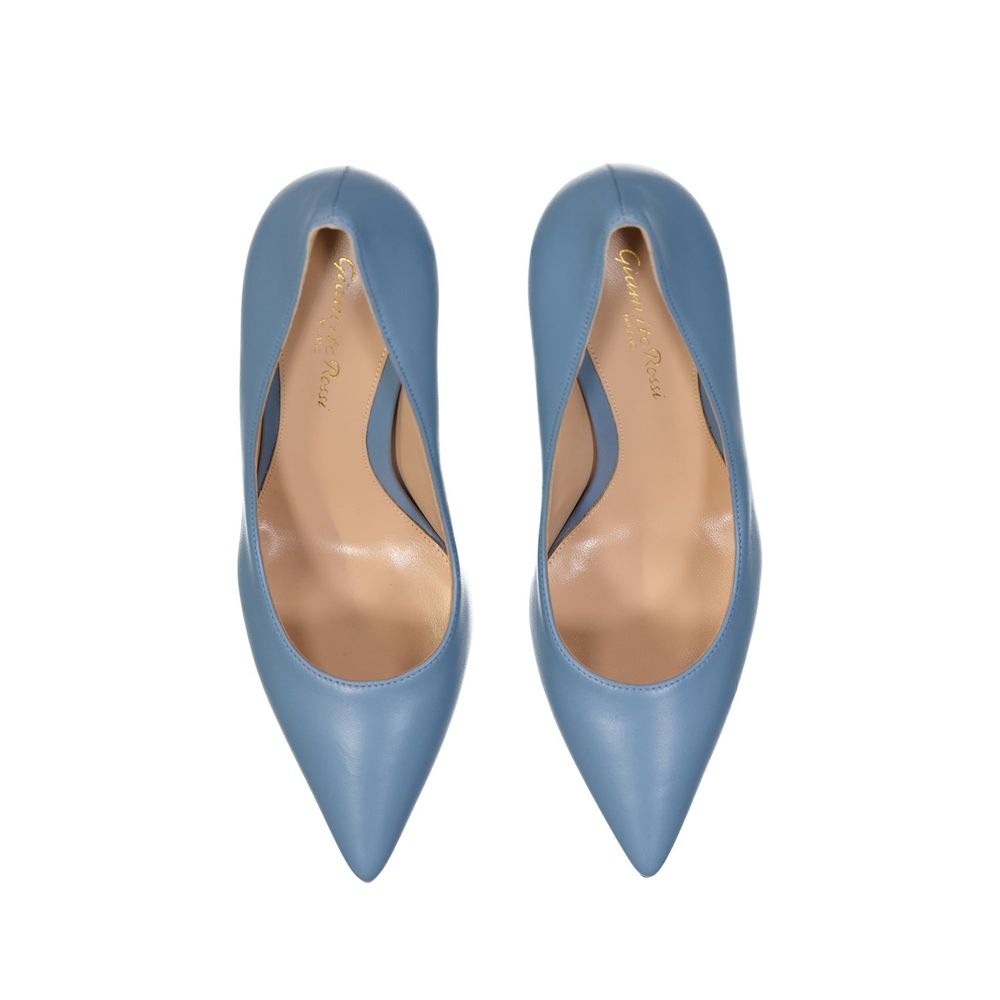 Gianvito Rossi Dunkelblaue Lederpumps mit hohem Absatz
