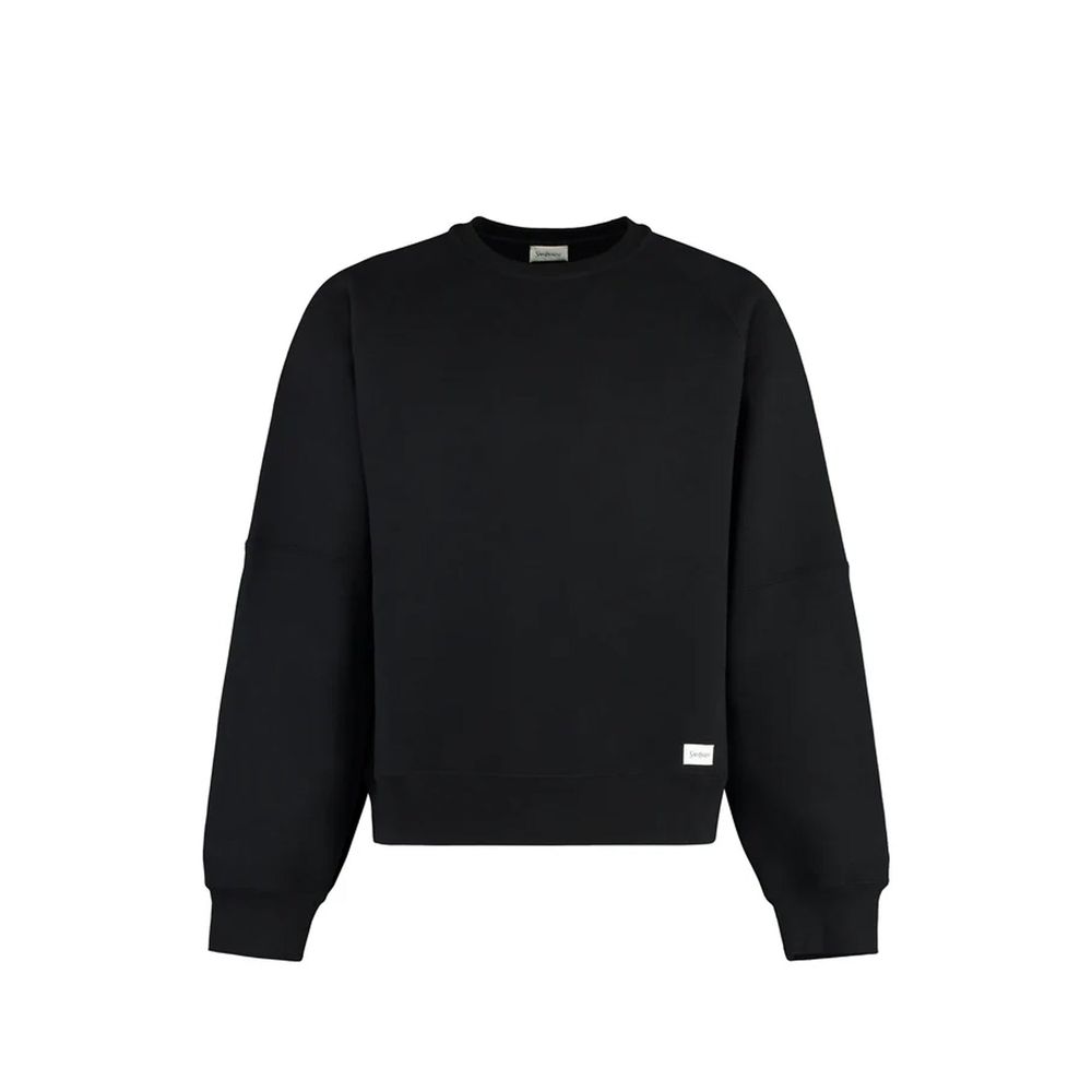 Saint Laurent Schwarzer Baumwoll-Sweatshirt