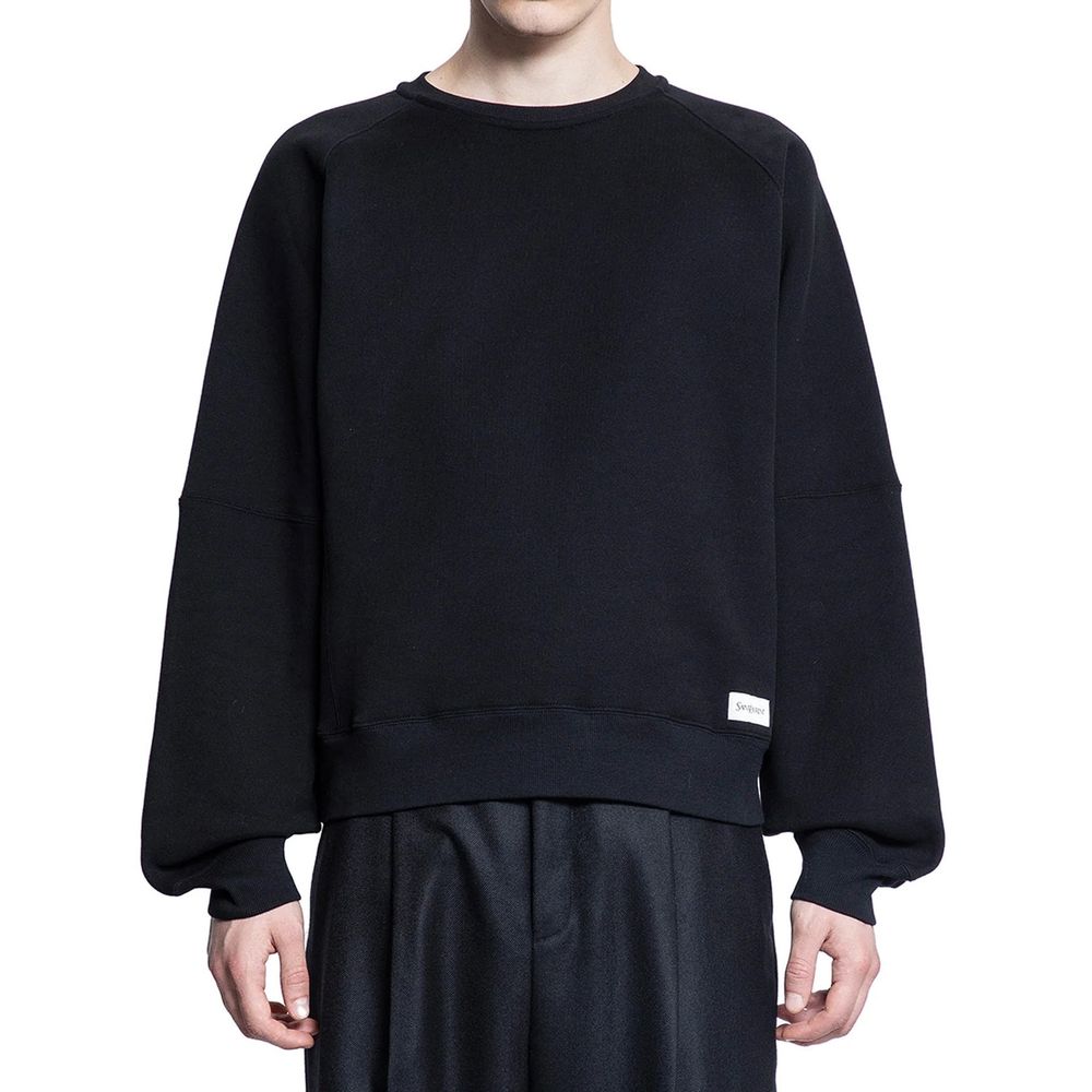 Saint Laurent Schwarzer Baumwoll-Sweatshirt
