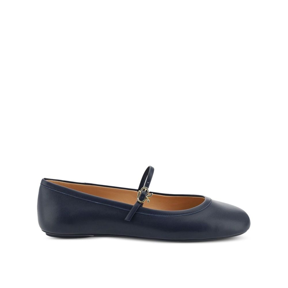 Gianvito Rossi Blaue Stoff-Ballerinas