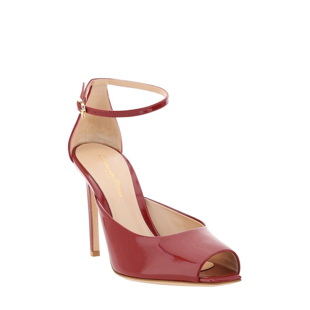 Gianvito Rossi Rote Kalbsleder-Pumps mit hohem Absatz