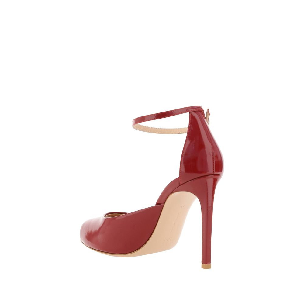 Gianvito Rossi Rote Kalbsleder-Pumps mit hohem Absatz