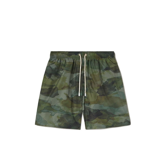 Palm Angels Grüne Badeshorts aus Polyester