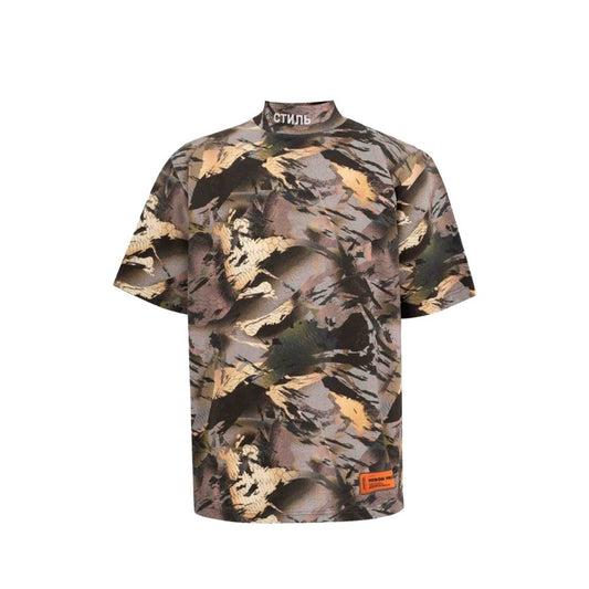 Heron Preston Grünes Baumwoll-T-Shirt
