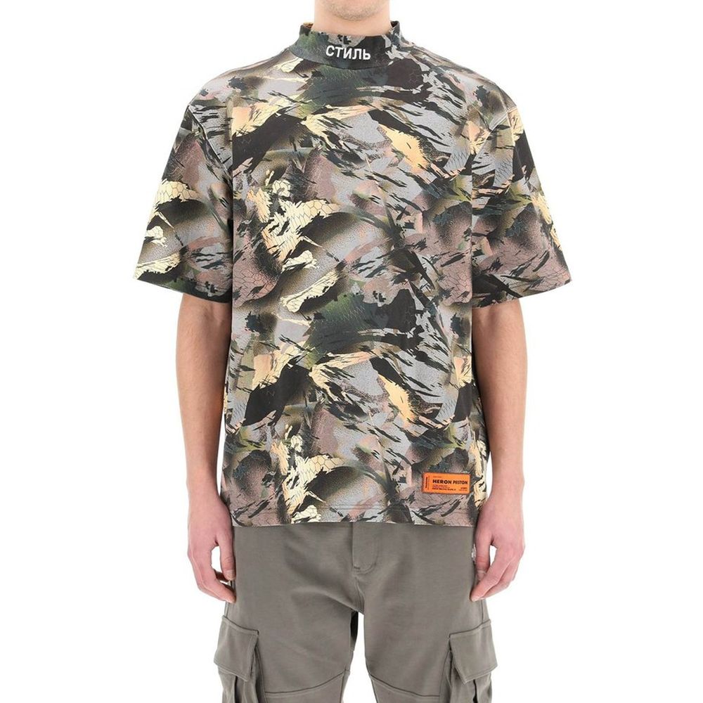 Heron Preston Grünes Baumwoll-T-Shirt