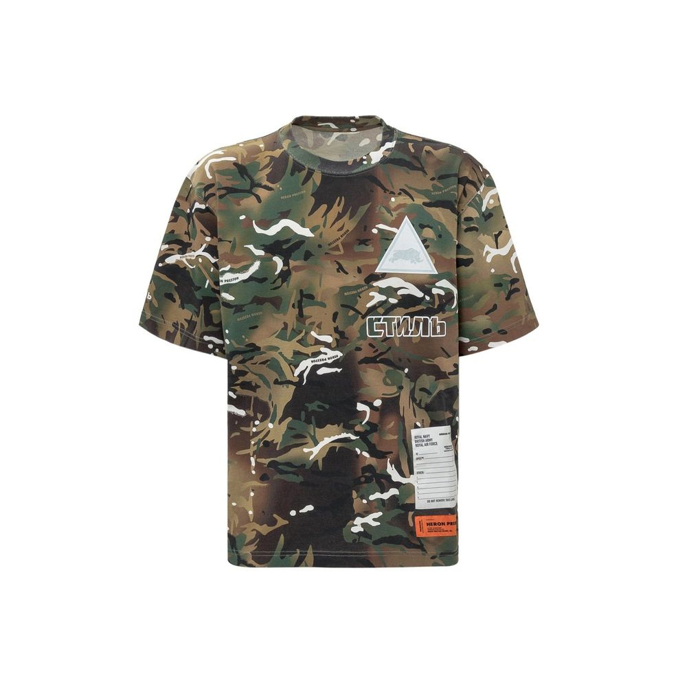 Heron Preston Grünes Baumwoll-T-Shirt