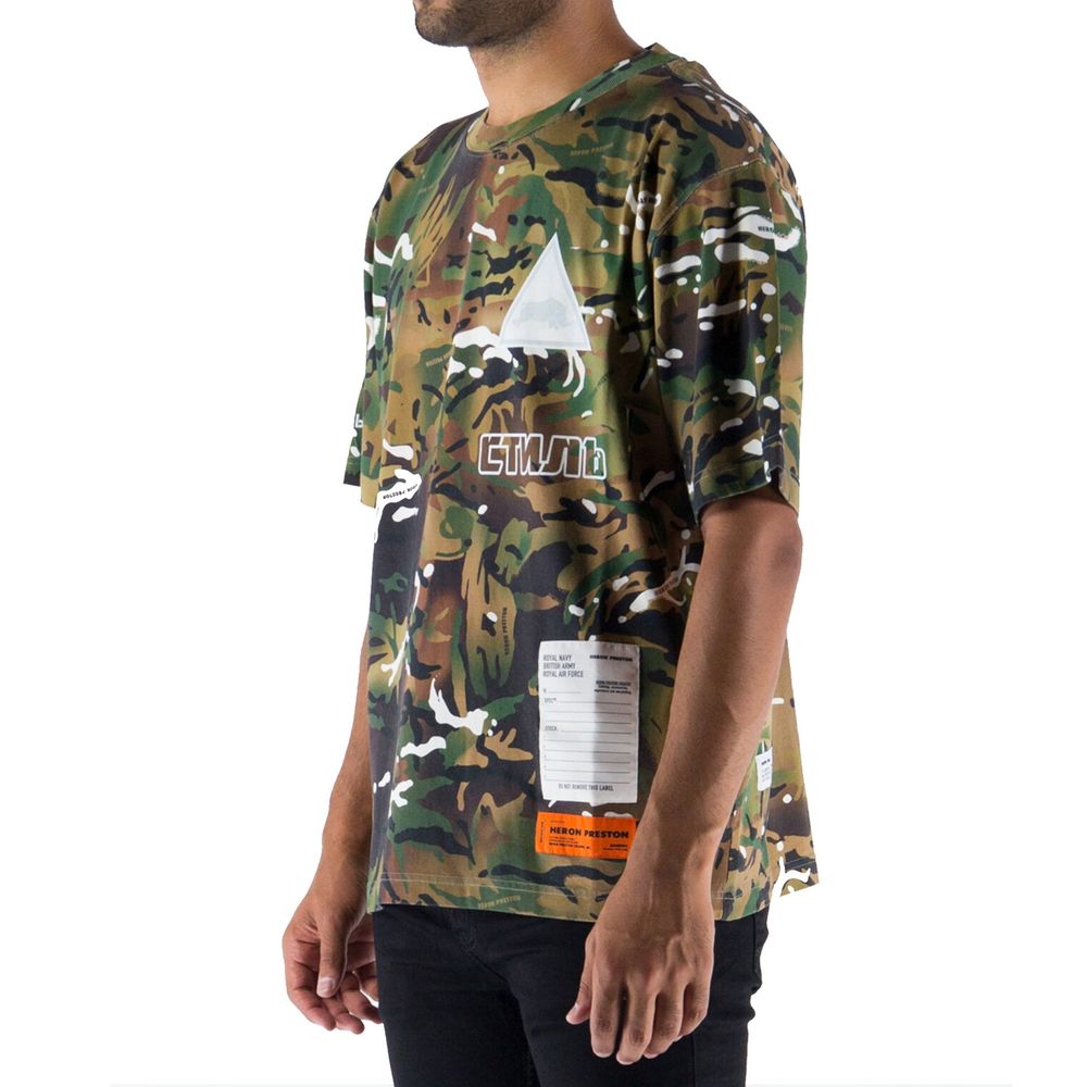 Heron Preston Grünes Baumwoll-T-Shirt