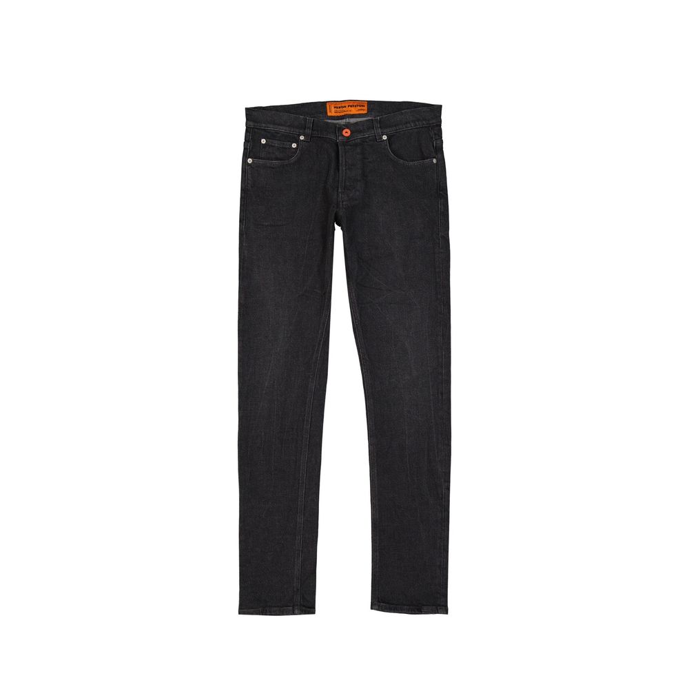 Heron Preston Schwarze Baumwoll-Jeans mit schmaler Passform