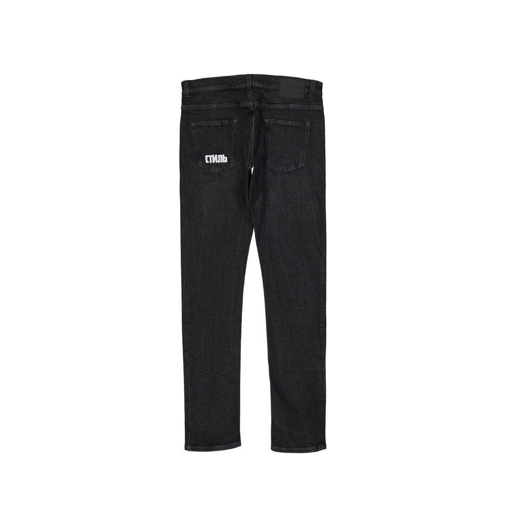 Heron Preston Schwarze Baumwoll-Jeans mit schmaler Passform