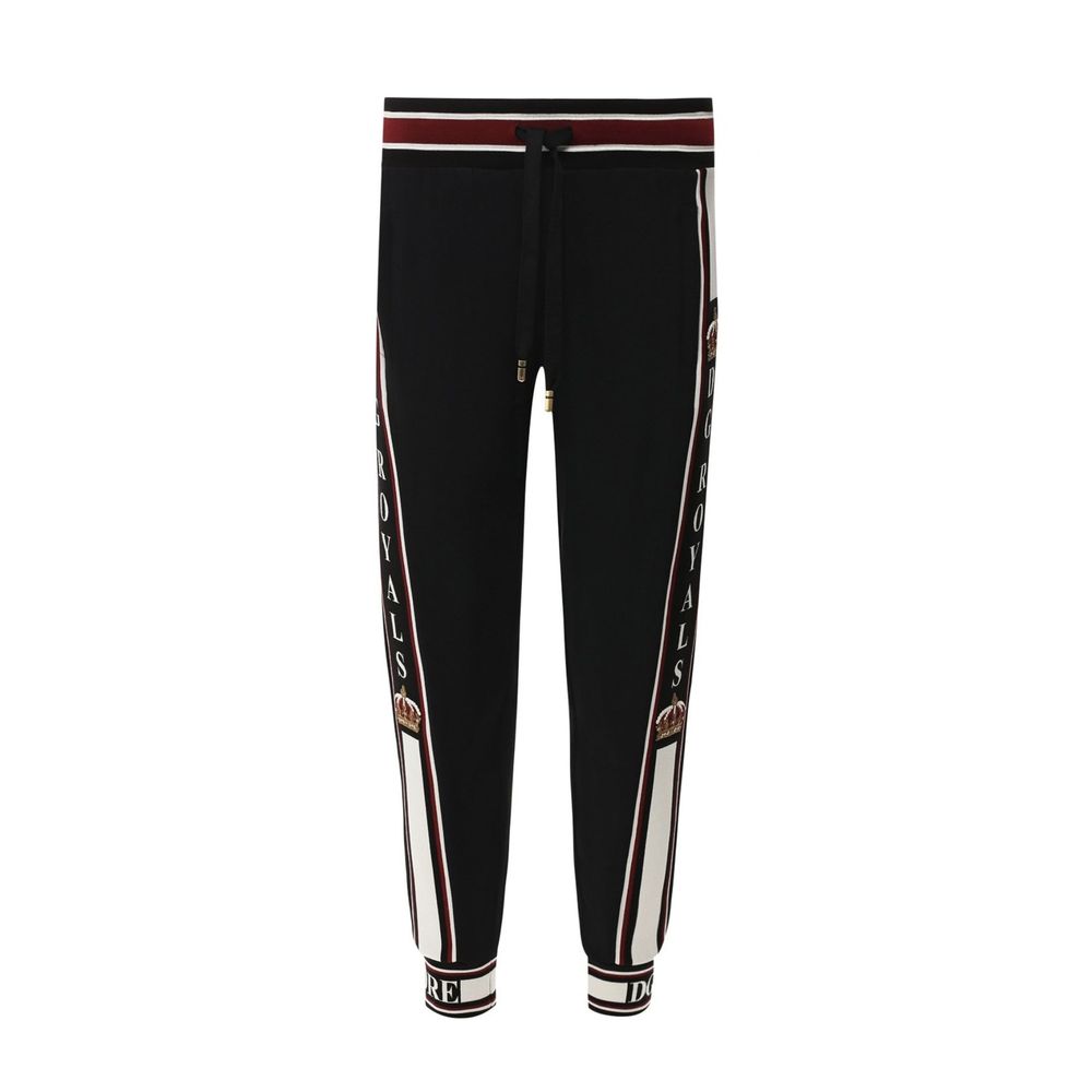 Dolce & Gabbana Schwarze Elastan-Sportleggings
