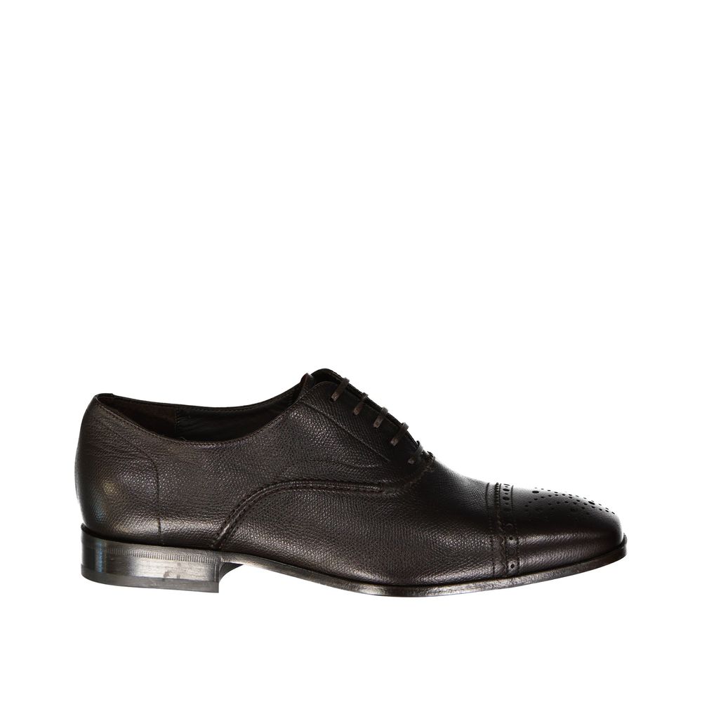 Salvatore Ferragamo Braune Kalbsleder-Oxfords und -Derbies