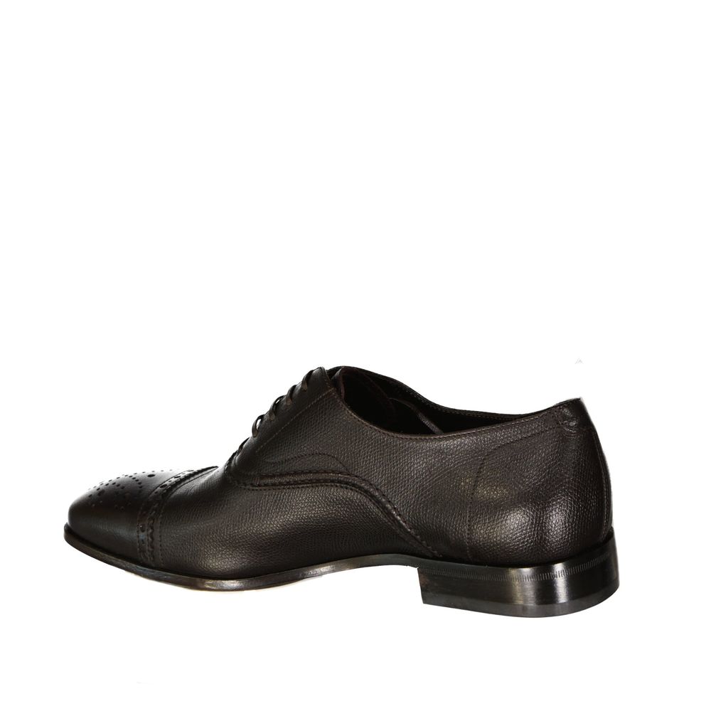 Salvatore Ferragamo Braune Kalbsleder-Oxfords und -Derbies