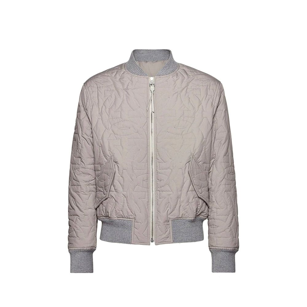 Salvatore Ferragamo Grauer Polyester-Bomber