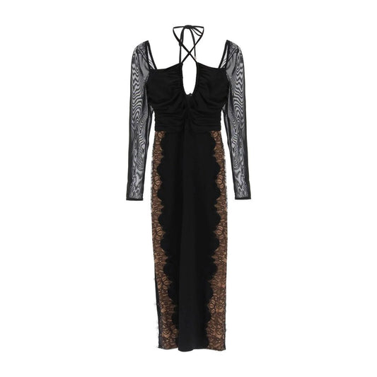 Self-Portrait Kleid mit Spitzenbesatz