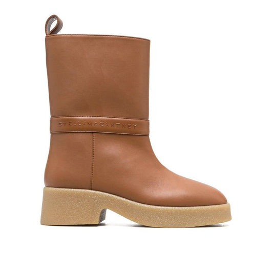 Stella McCartney Braune Polyethylen-Chelsea-Stiefel