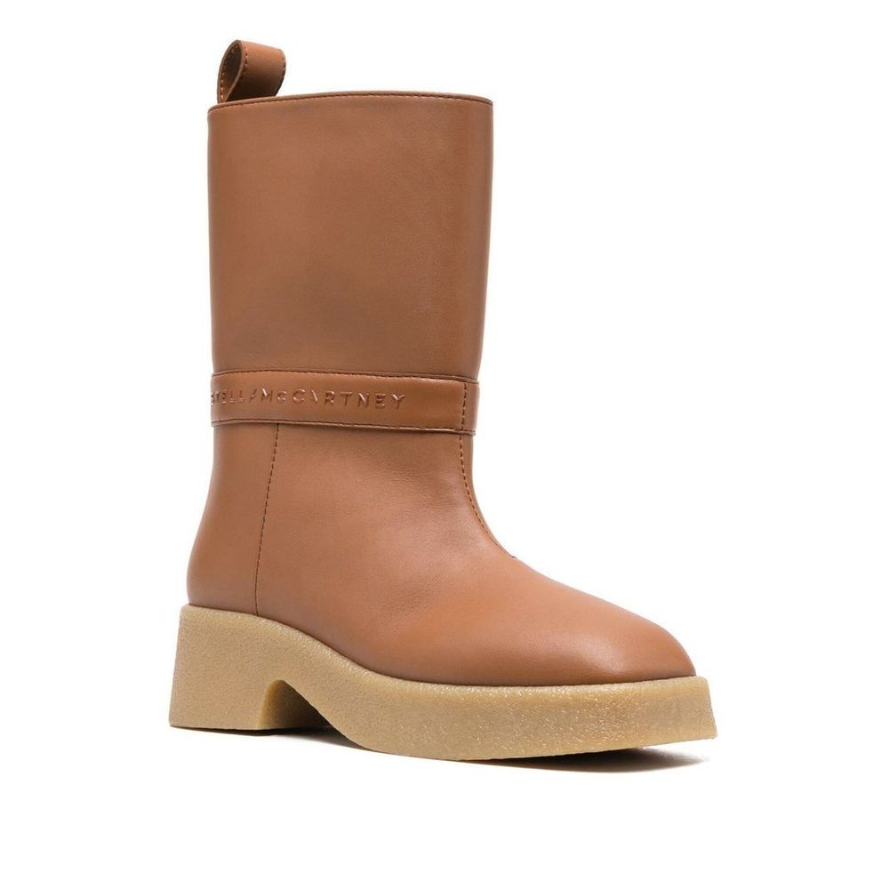 Stella McCartney Braune Polyethylen-Chelsea-Stiefel