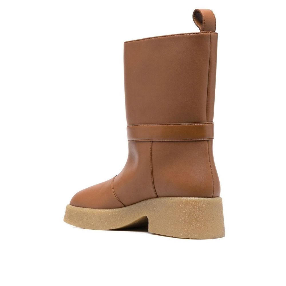 Stella McCartney Braune Polyethylen-Chelsea-Stiefel