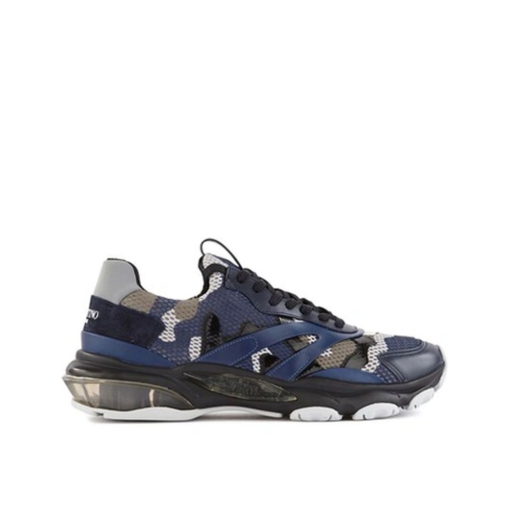 Valentino Garavani Sportliche Sneaker aus blauem Stoff