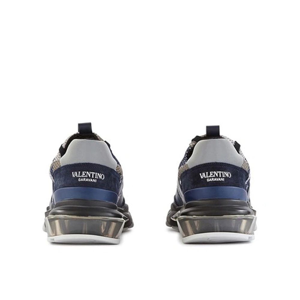 Valentino Garavani Sportliche Sneaker aus blauem Stoff