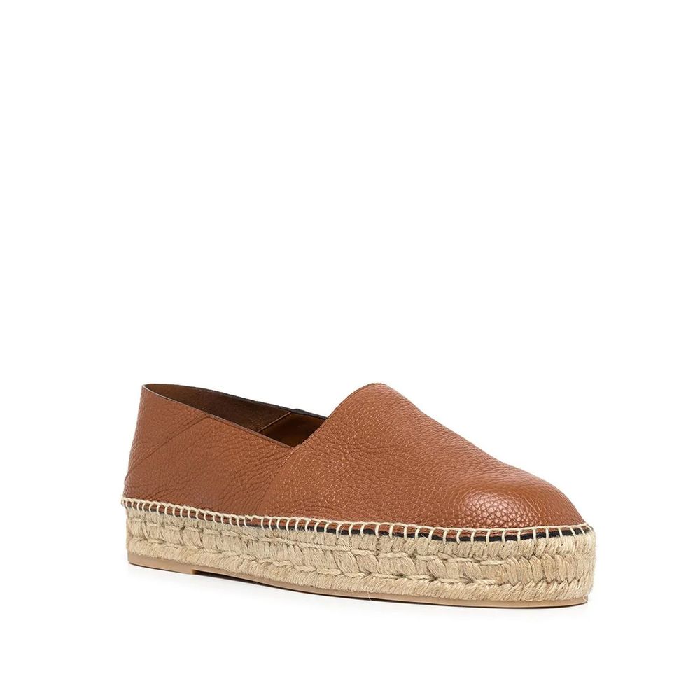 Valentino Garavani Braune Espadrilles aus Kalbsleder