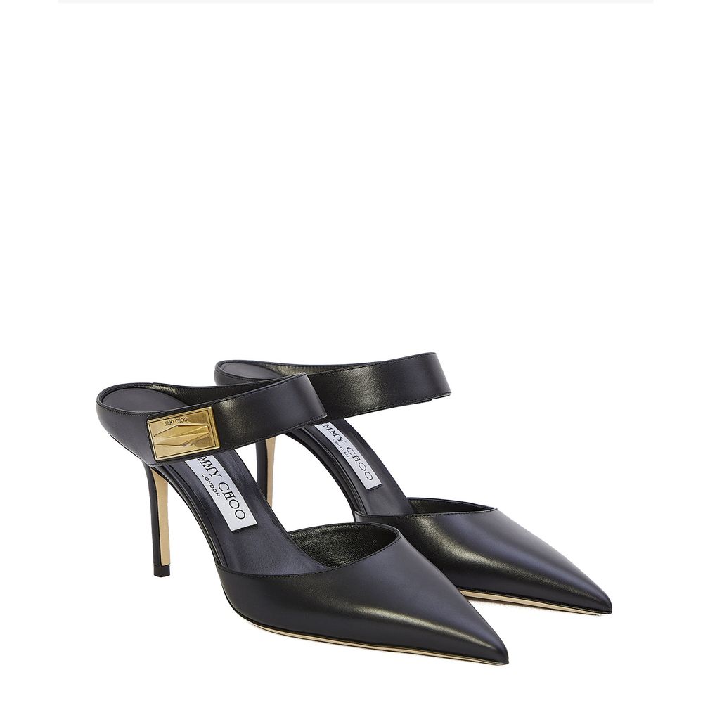 Jimmy Choo Schwarze Pumps aus Kalbsleder mit hohem Absatz