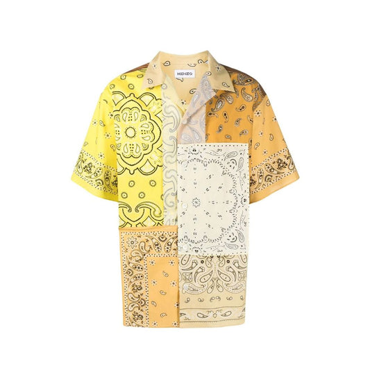 Kenzo Patchwork Shirt mit kurzen Ärmeln