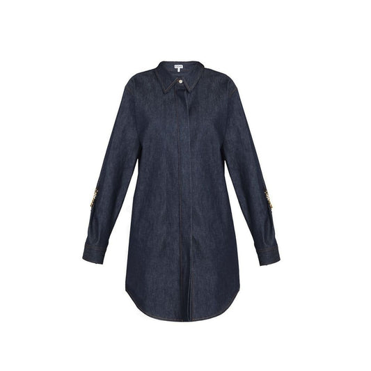 Loewe Denim-Kettenhemd-Kleid
