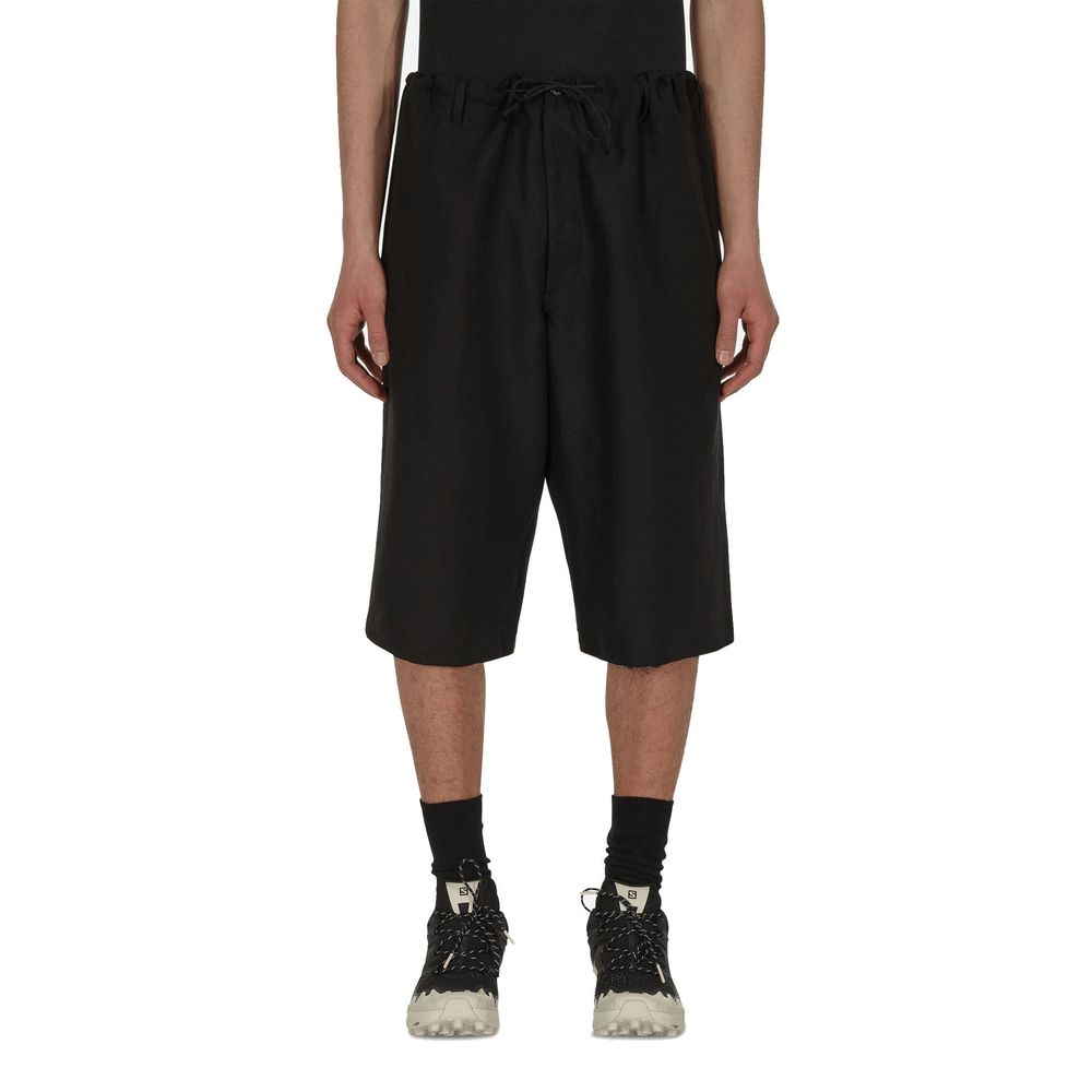 Maison Margiela Schwarze Leinen-Bermuda-Shorts